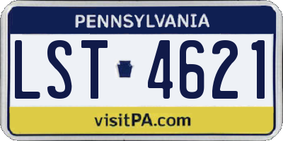 PA license plate LST4621