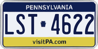 PA license plate LST4622