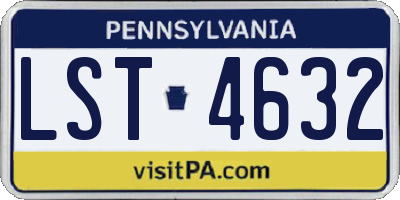 PA license plate LST4632