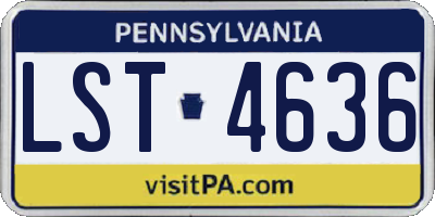 PA license plate LST4636