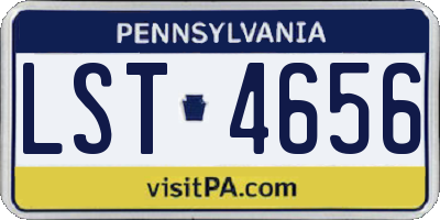 PA license plate LST4656