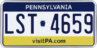 PA license plate LST4659