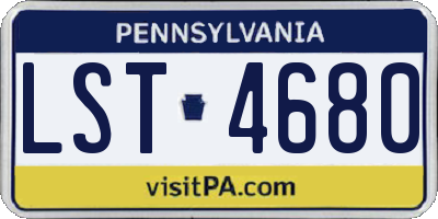 PA license plate LST4680