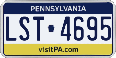PA license plate LST4695