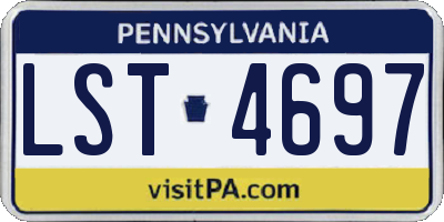 PA license plate LST4697