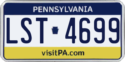PA license plate LST4699