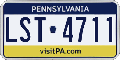 PA license plate LST4711