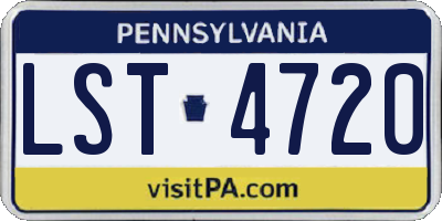 PA license plate LST4720