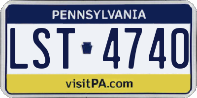 PA license plate LST4740
