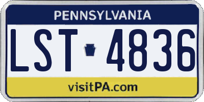 PA license plate LST4836
