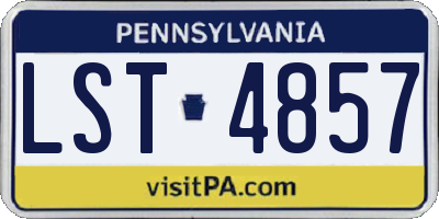 PA license plate LST4857