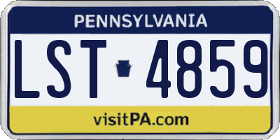 PA license plate LST4859