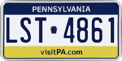 PA license plate LST4861