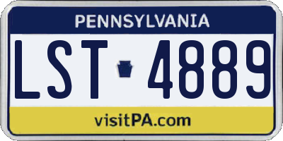 PA license plate LST4889