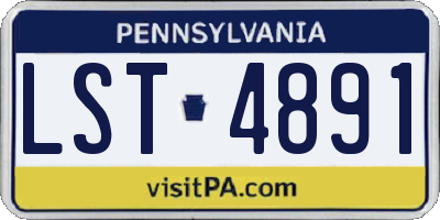 PA license plate LST4891