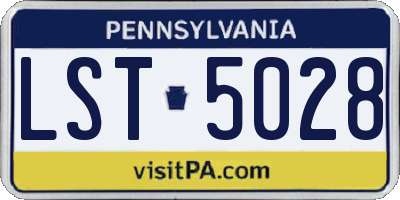 PA license plate LST5028