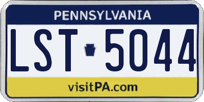 PA license plate LST5044