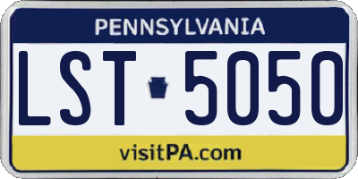 PA license plate LST5050