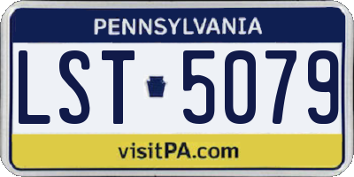 PA license plate LST5079