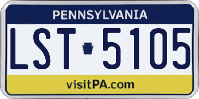 PA license plate LST5105