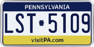 PA license plate LST5109
