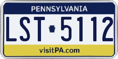 PA license plate LST5112