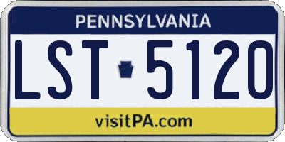 PA license plate LST5120