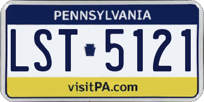 PA license plate LST5121