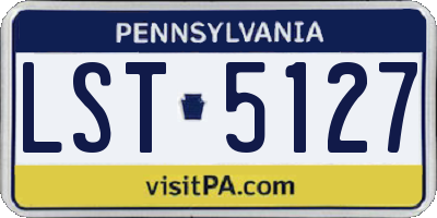 PA license plate LST5127