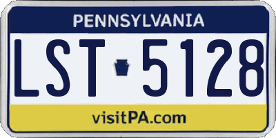 PA license plate LST5128