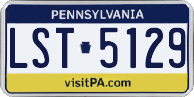PA license plate LST5129
