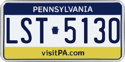 PA license plate LST5130