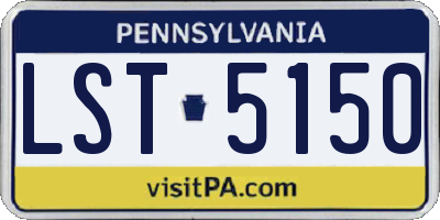 PA license plate LST5150