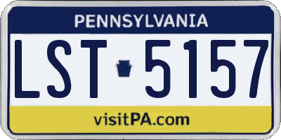 PA license plate LST5157