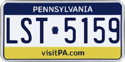 PA license plate LST5159