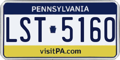 PA license plate LST5160