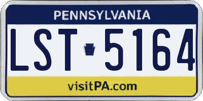PA license plate LST5164