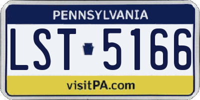 PA license plate LST5166