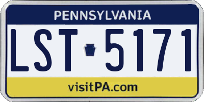 PA license plate LST5171