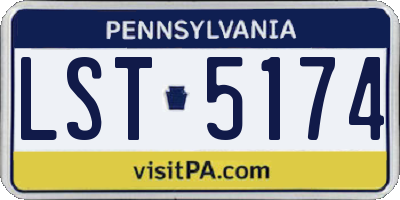 PA license plate LST5174