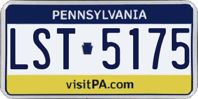 PA license plate LST5175