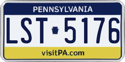 PA license plate LST5176