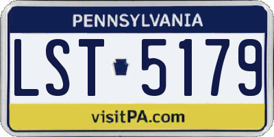 PA license plate LST5179