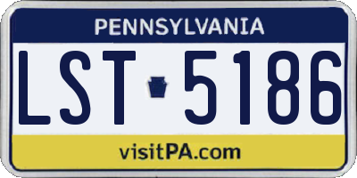 PA license plate LST5186