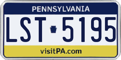 PA license plate LST5195