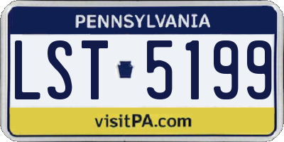 PA license plate LST5199