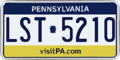 PA license plate LST5210