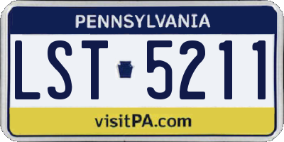 PA license plate LST5211