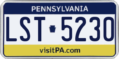 PA license plate LST5230