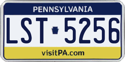 PA license plate LST5256